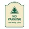 Signmission Designer Series-No Parking Tow Away Zone With Graphic, 24" x 18", TG-1824-9815 A-DES-TG-1824-9815 - alternate 1